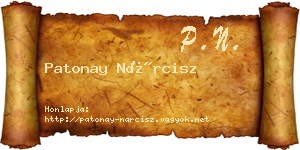 Patonay Nárcisz névjegykártya